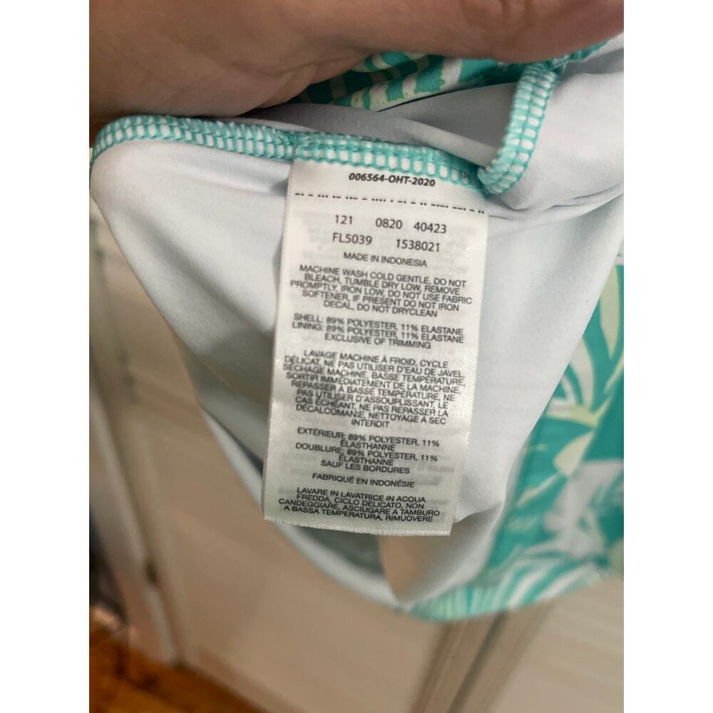 Columbia PFG Freezer III Tank Dress Cooling UPF 50 Blue White Leaf  Size XXL - Picture 8 of 8